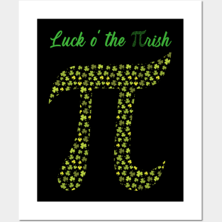 St Patricks Day Funny Pi Design Luck O' The Pi-Rish Posters and Art